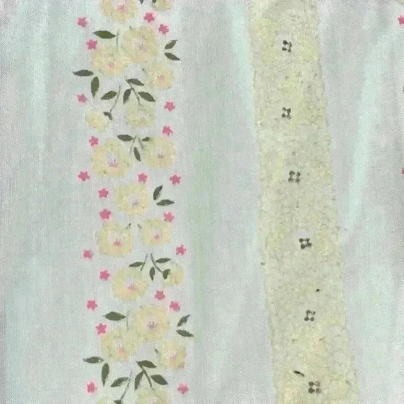 Vintage Homespun Gunne Sax Style 1970s Striped Cottagecore Floral Prairie Dress - Picture 14 of 16